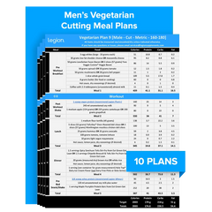Men's Vegetarian Cutting Meal Plans - 200 lbs - 220 lbs