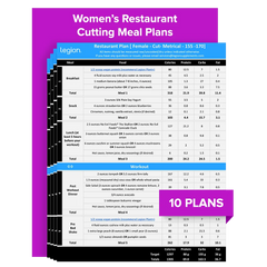 Women's Restaurant Cutting Meal Plans - 100 lbs - 120 lbs